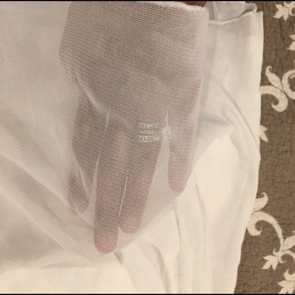 Pretty Angel White Dress S, sheer with Embroidery - Picture 9 of 11